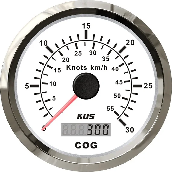Белый/черный GPS Спидометр KUS DN85mm 0-30 узлов с антенной для подводной лодки морской
