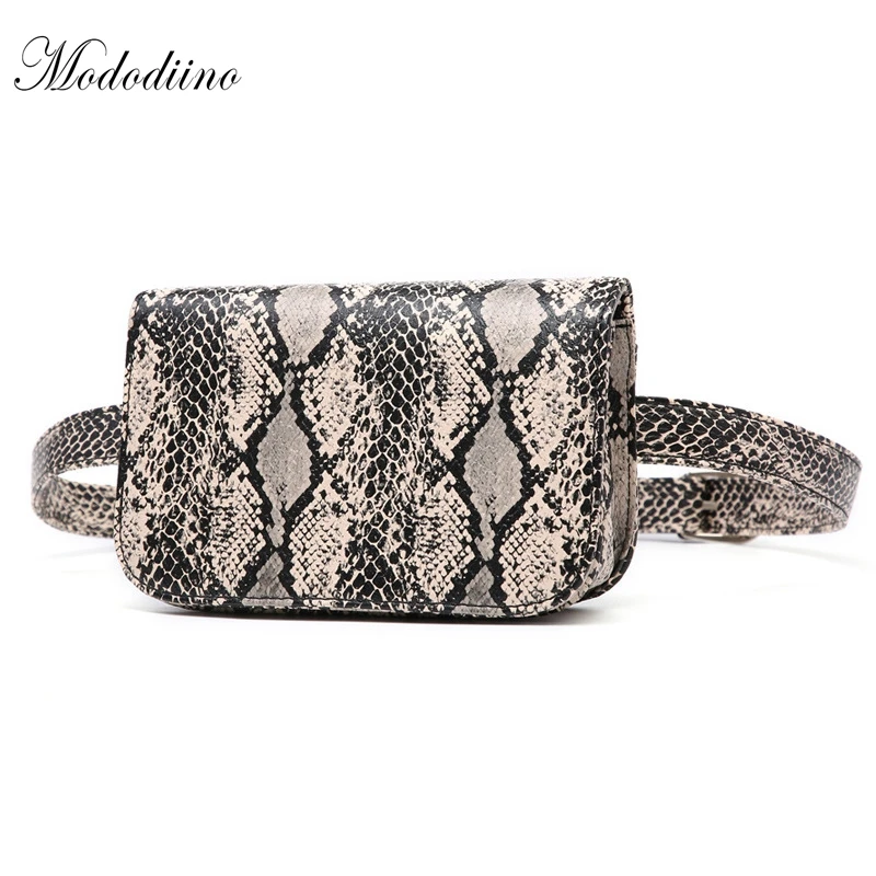 Mododiino дизайнерская поясная сумка из змеиной кожи нагрудная посылка женская через