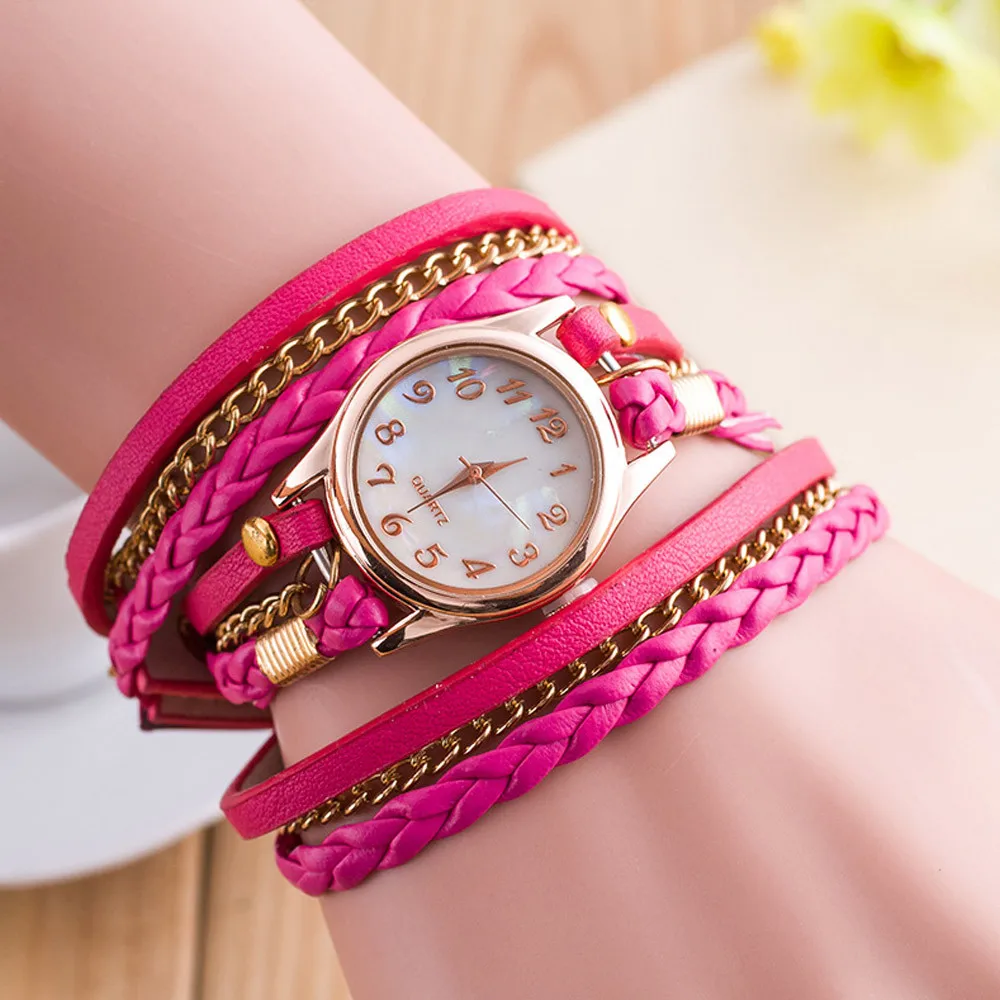 Montre Femme, новая мода, обмотка вокруг браслета, часы, синтетическая кожа, маленькая цепочка для платья, часы для женщин, Horloge Dames Bayan Saat# A