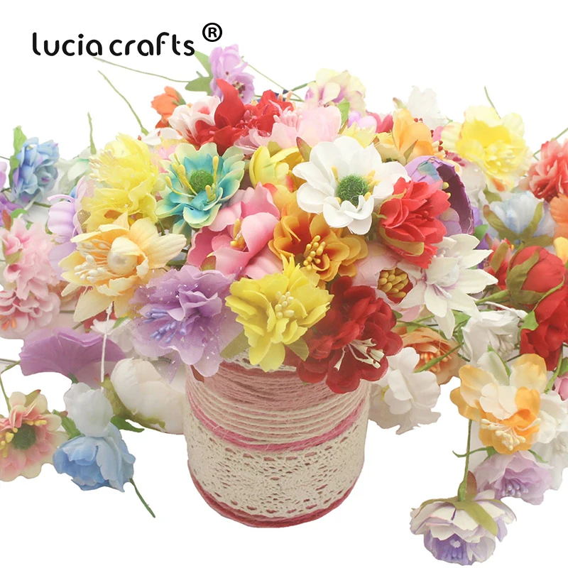 Lucia Crafts 20 пряди/партия (20 головок) искусственные цветы случайного цвета F Rose DIY