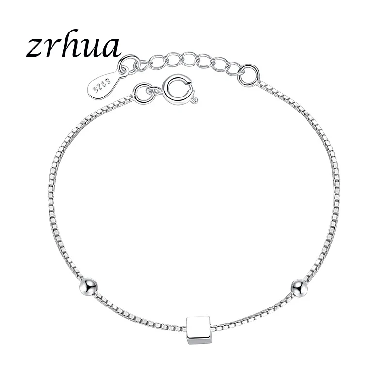ZRHUA 925 Stelring серебряные браслеты для женщин лаконичный чокер браслет Модный