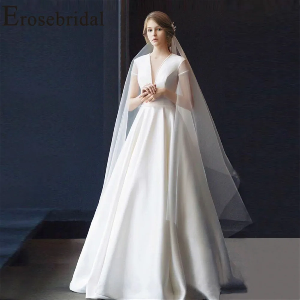 Erosebridal Новое поступление винтажное вечернее платье 2019 белые вечерние платья с