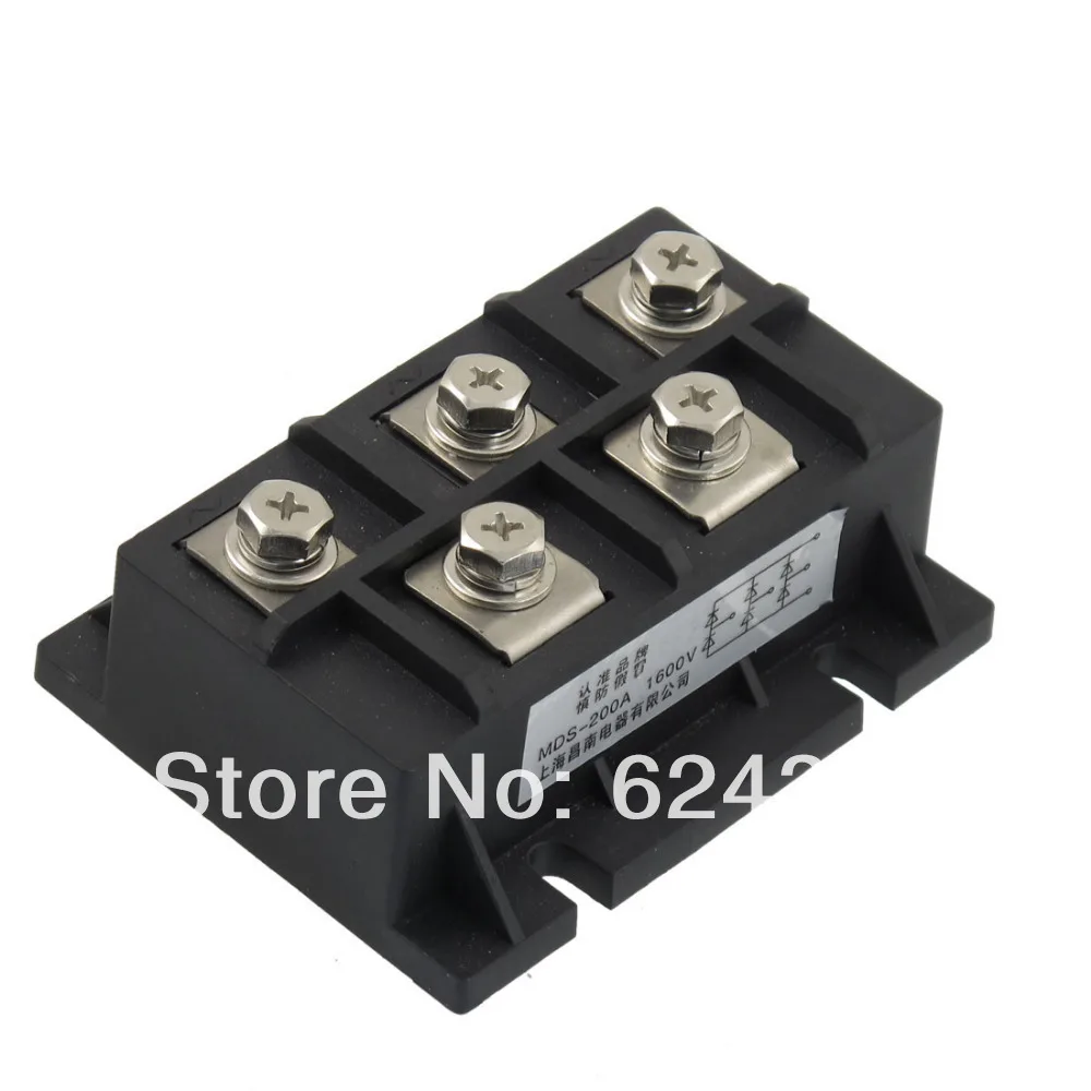 

AC 1600V 200A Three 3 Phase Silicon Control Semiconductor Diode Bridge Rectifier Module MDS-200A