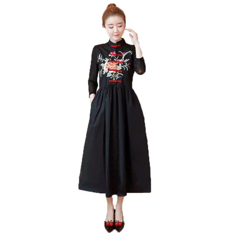 Винтажное летнее платье с вышивкой Одежда для мужчин Модное женское Vestido De Festa