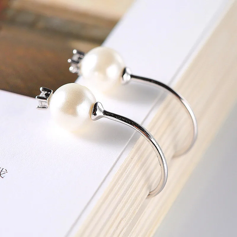 Женские серьги клипсы INZATT геометрические асимметричные из стерлингового