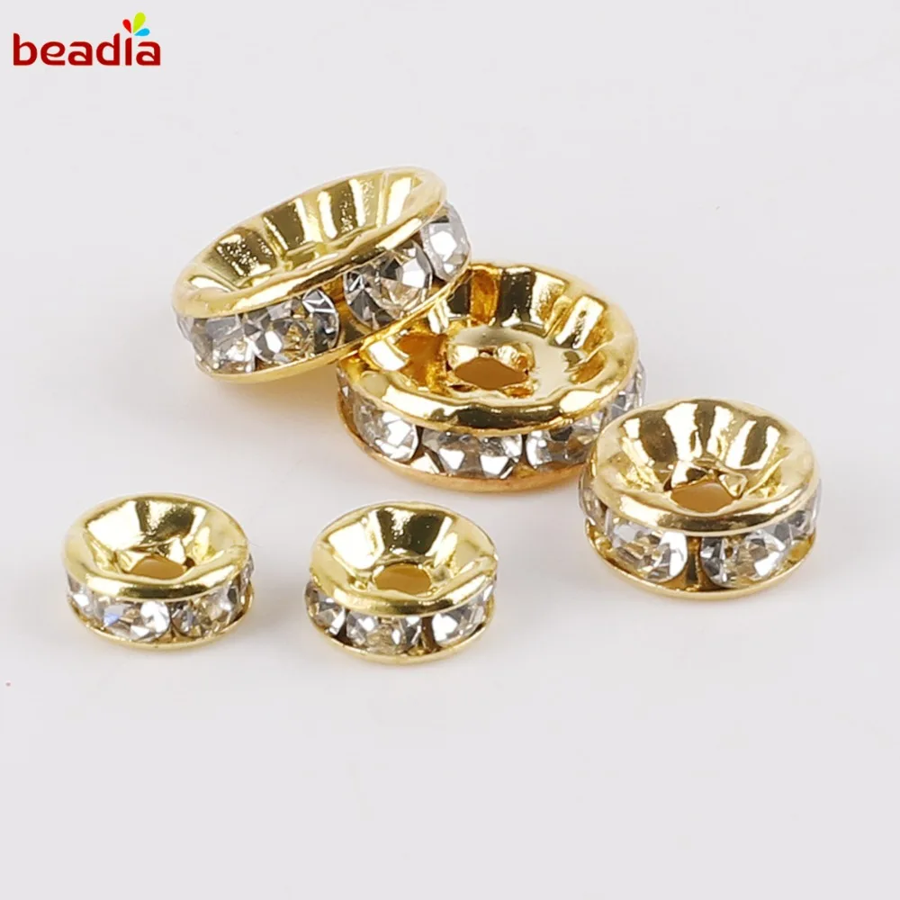 6 мм хрустальные стразы Rondelles свободные бусины-разделители для самостоятельного