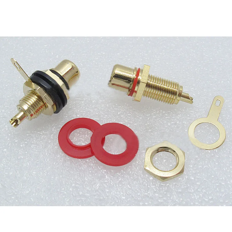 Пара разъемов типа банан позолоченная медь RCA штекер стерео усилитель для