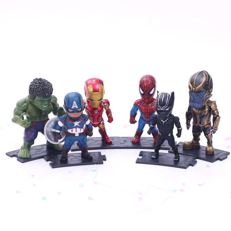 Экшн фигурки Marvel Мстители 3 6 шт./лот война бесконечности Халк Черная пантера