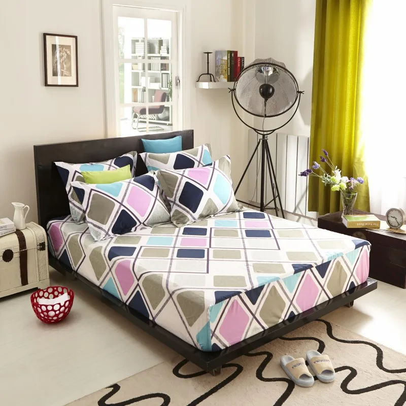 Хлопковый защитный чехол с принтом постельного белья для односпальной и