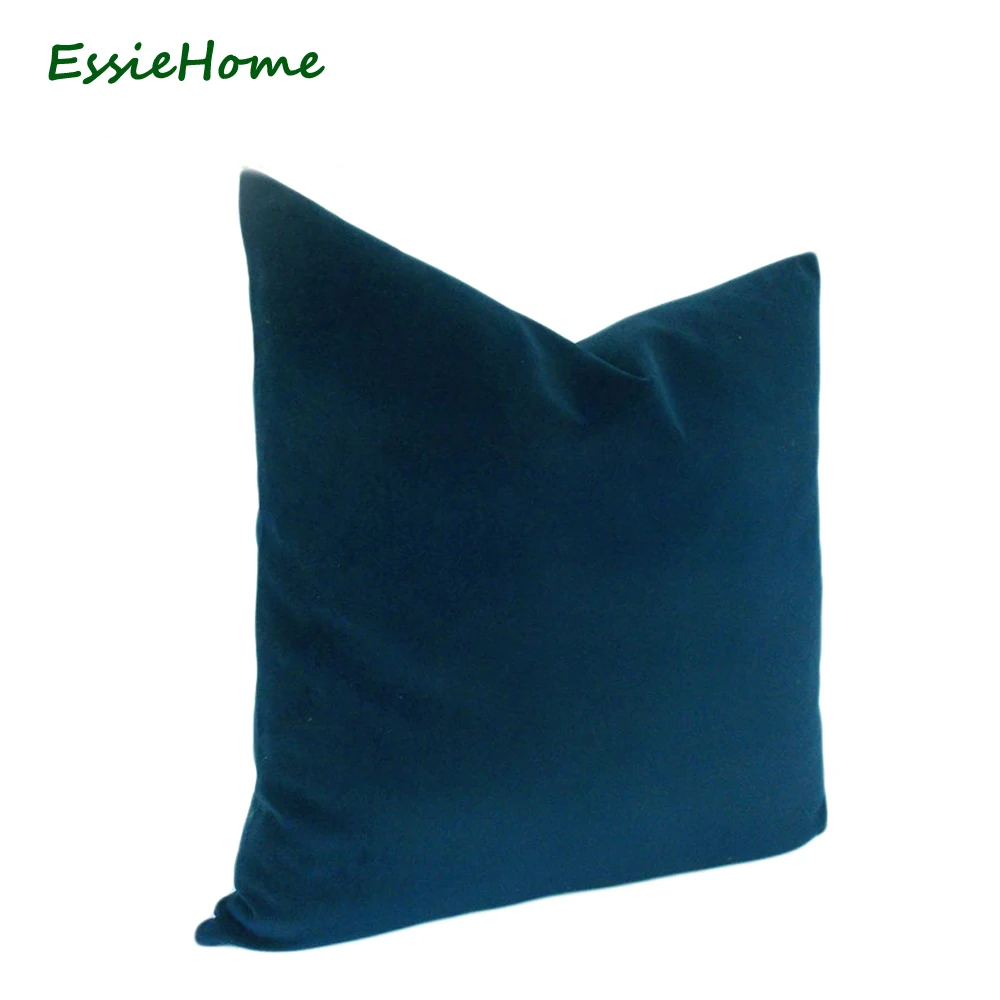 Роскошный бархатный чехол для подушки ESSIE HOME темно синего цвета|pillow case velvet|cushion