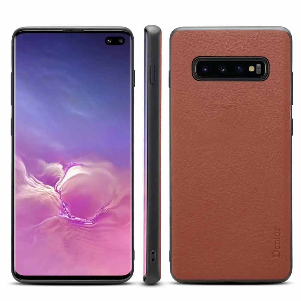 Роскошный классический чехол из натуральной воловьей кожи для Samsung Galaxy S10 Plus