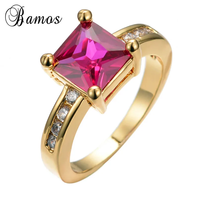 Кольцо обручальное из циркония цвета: желтый/синий/красный|aaa zircon|rainbow ringgold filled |