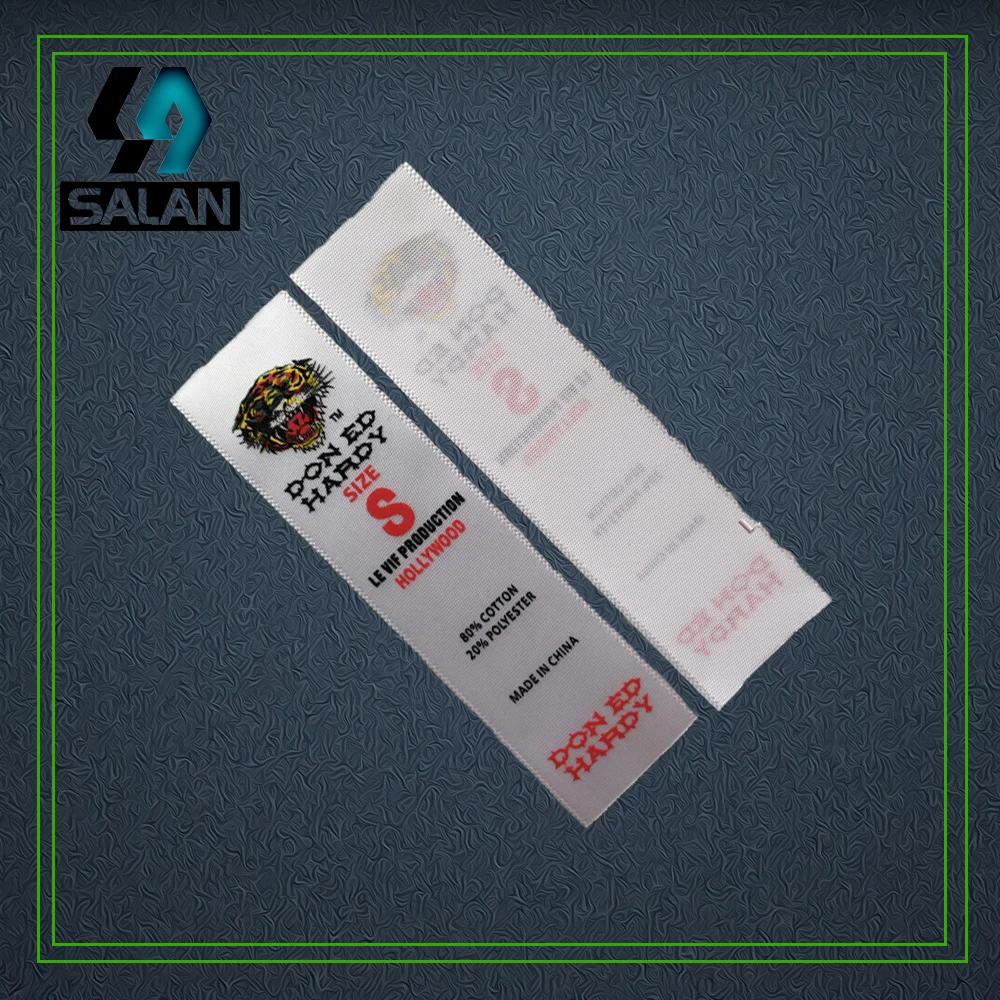 Цветная лента с логотипом на заказ тепловым принтом ярлык для ухода за одеждой