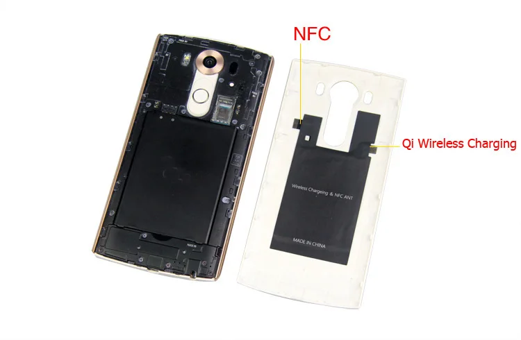 Чехол из натуральной кожи для LG V10 F600 H968/G4 Pro(5,7 дюйма) с Qi беспроводным зарядным приемником NFC