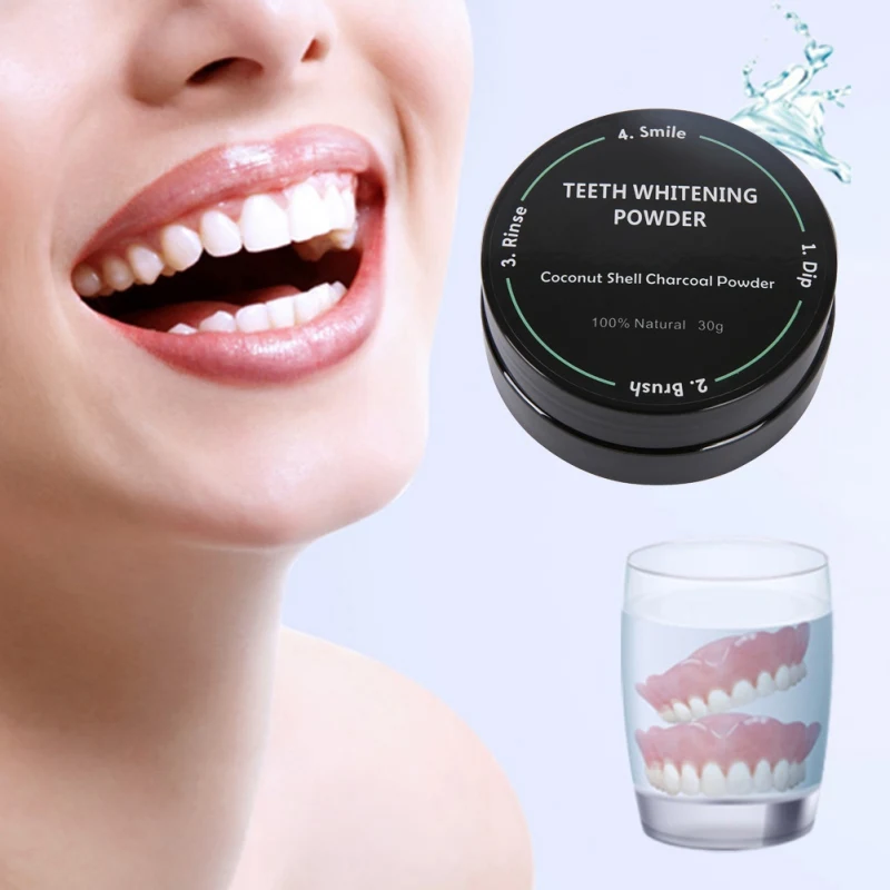 

Coconut Shells Activated Carbon Teeth Whitening Organic Natural Bamboo Charcoal Toothpaste Powder Wash Your Tooth White 30g