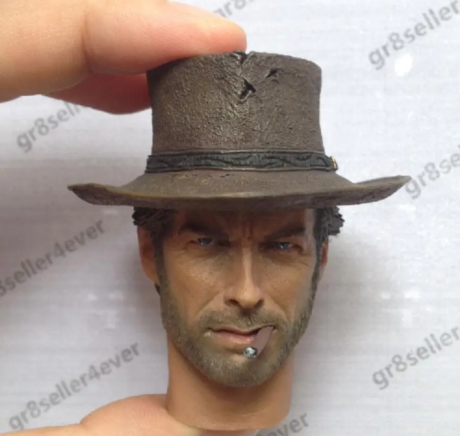Clint Eastwood 1/6 масштаб ковбой Клинт Eastwood грязный Гарри голова лепить для 12 дюймов фигурки DIY аксессуары - Цвет: Clint Eastwood