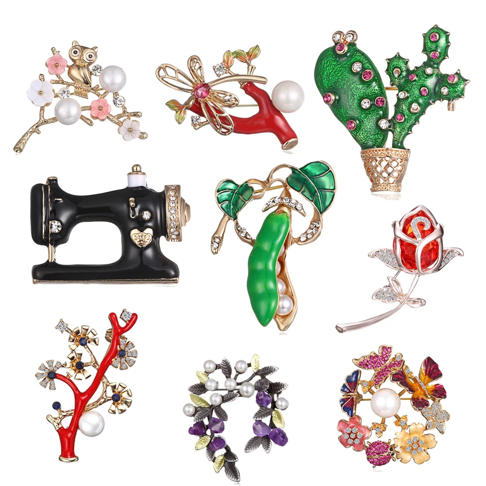 Женская Брошь в виде цветка с австрийским кристаллом|pins for women|brooch pins womenbrooch |