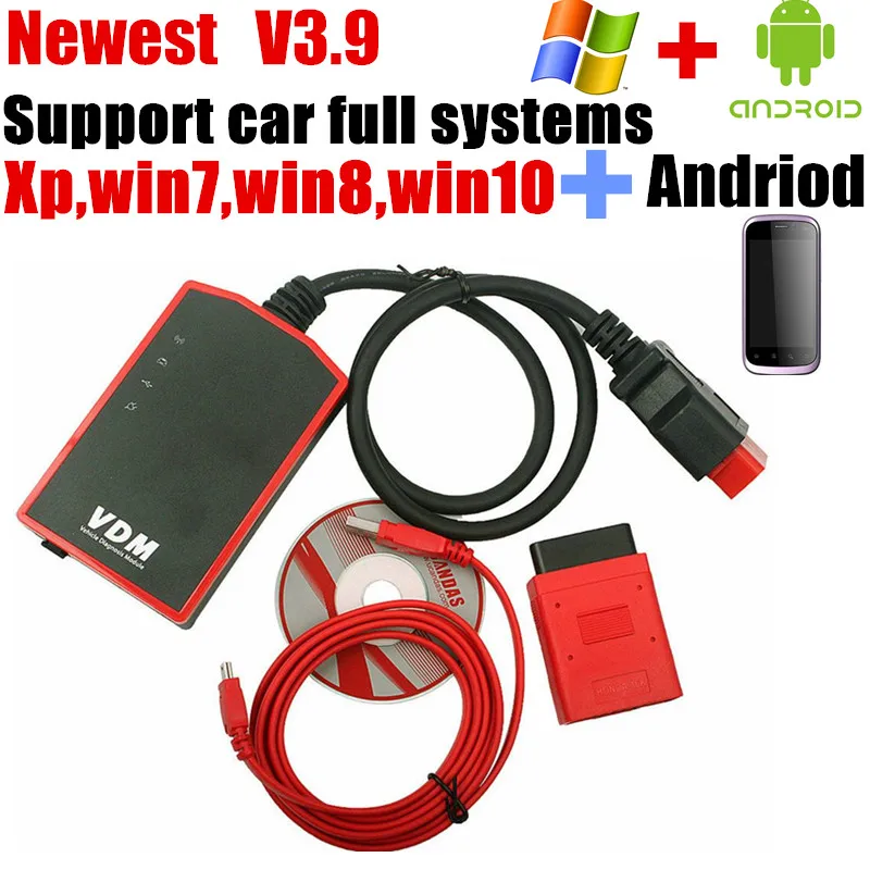 Автомобильный диагностический сканер OBD2 VDM UCANDAS V3.9 с поддержкой Wi Fi и нескольких