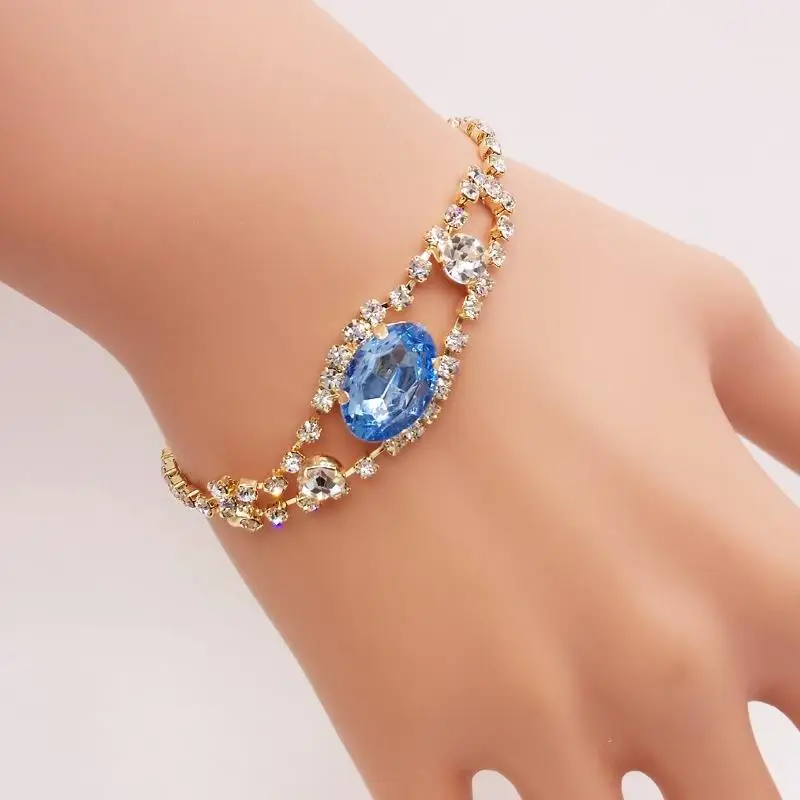 Женский простой браслет с кристаллами уличная мода золотой цвет|crystal bracelet|bracelet