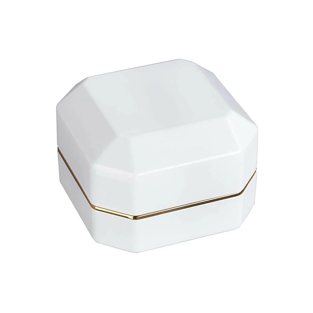 Светящаяся коробка для кольца роскошный бархатный подарок ювелирных изделий