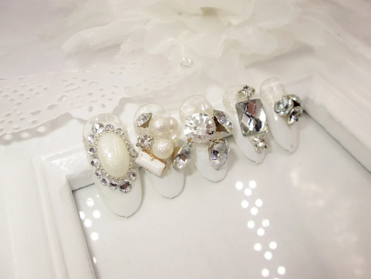 Маникюрный набор из 24 предметов блестящий Жемчужный Камень ноготь невесты (без