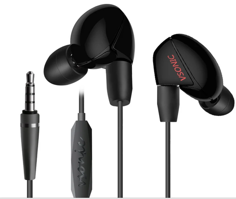Новинка Лидер продаж vsonic vsd2si (с микрофоном) HiFi внутреннего уха Наушники для