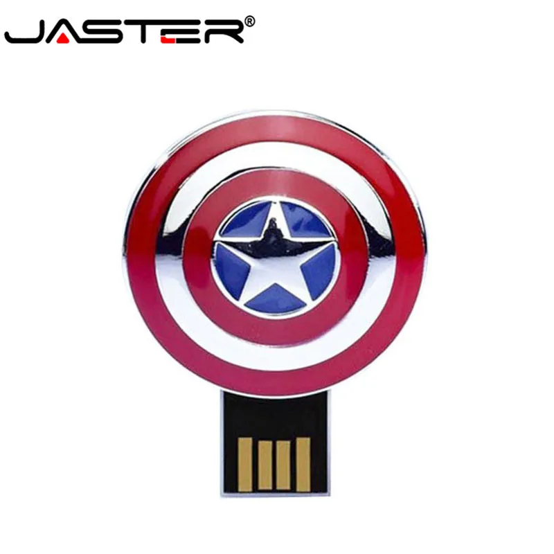 JASTER Ironman USB флеш-накопитель 4 ГБ 8 ГБ 16 ГБ 32 ГБ USB 2,0 флеш-накопитель Флешка металлическая ручка привод синий светодиодный светильник