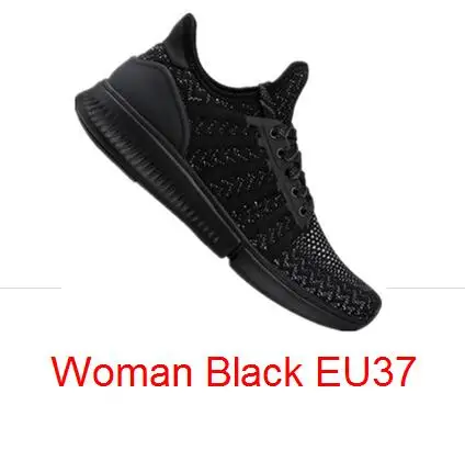 Woman Black EU37 Xiaomi Mijia спортивная обувь, кроссовки высокого качества профессиональная Мода IP67 Водонепроницаемый без смарт чип ультра светильник обувь - Цвет: Woman Black EU37