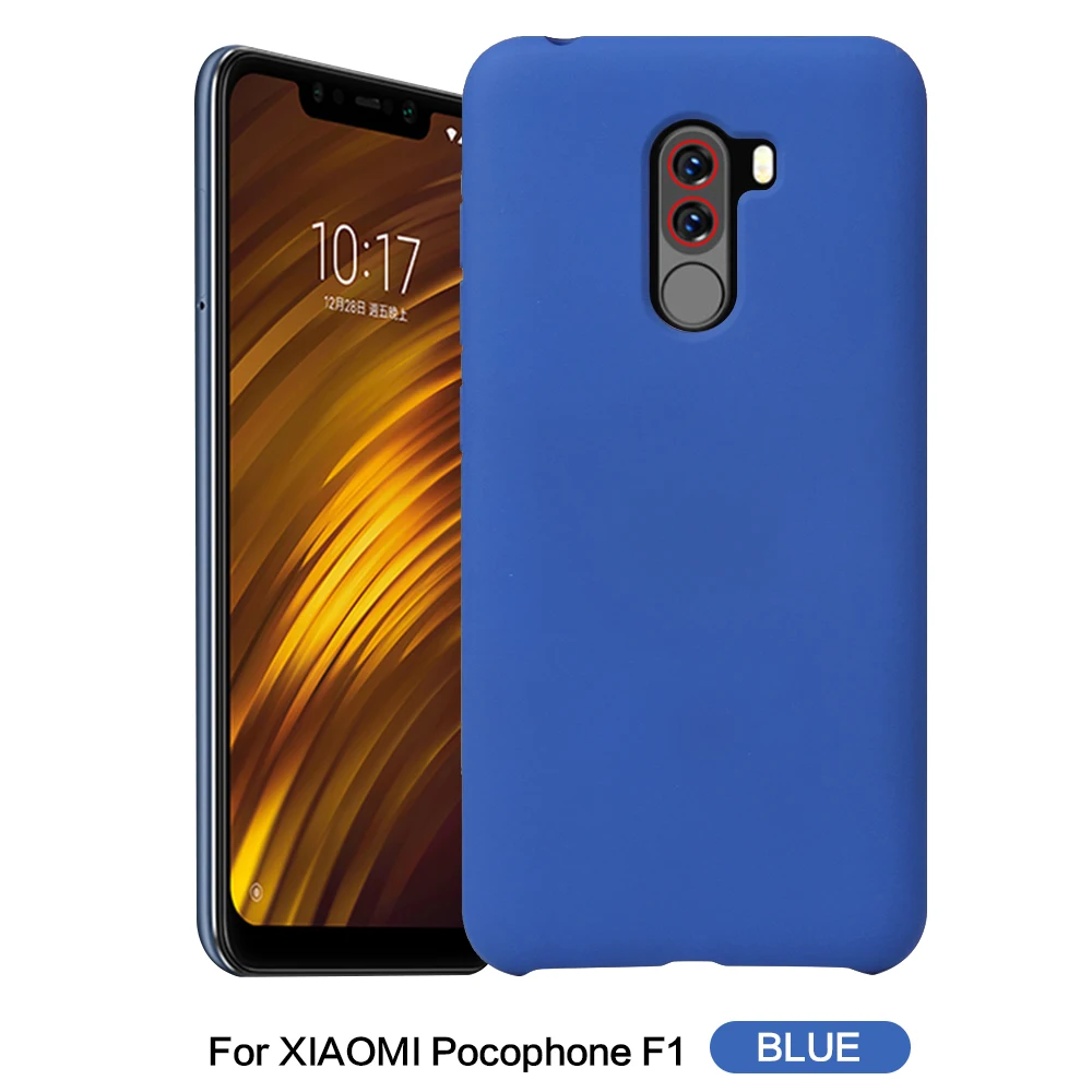 Роскошный официальный стиль мягкий силиконовый чехол для Xiaomi Pocophone F1 удобная