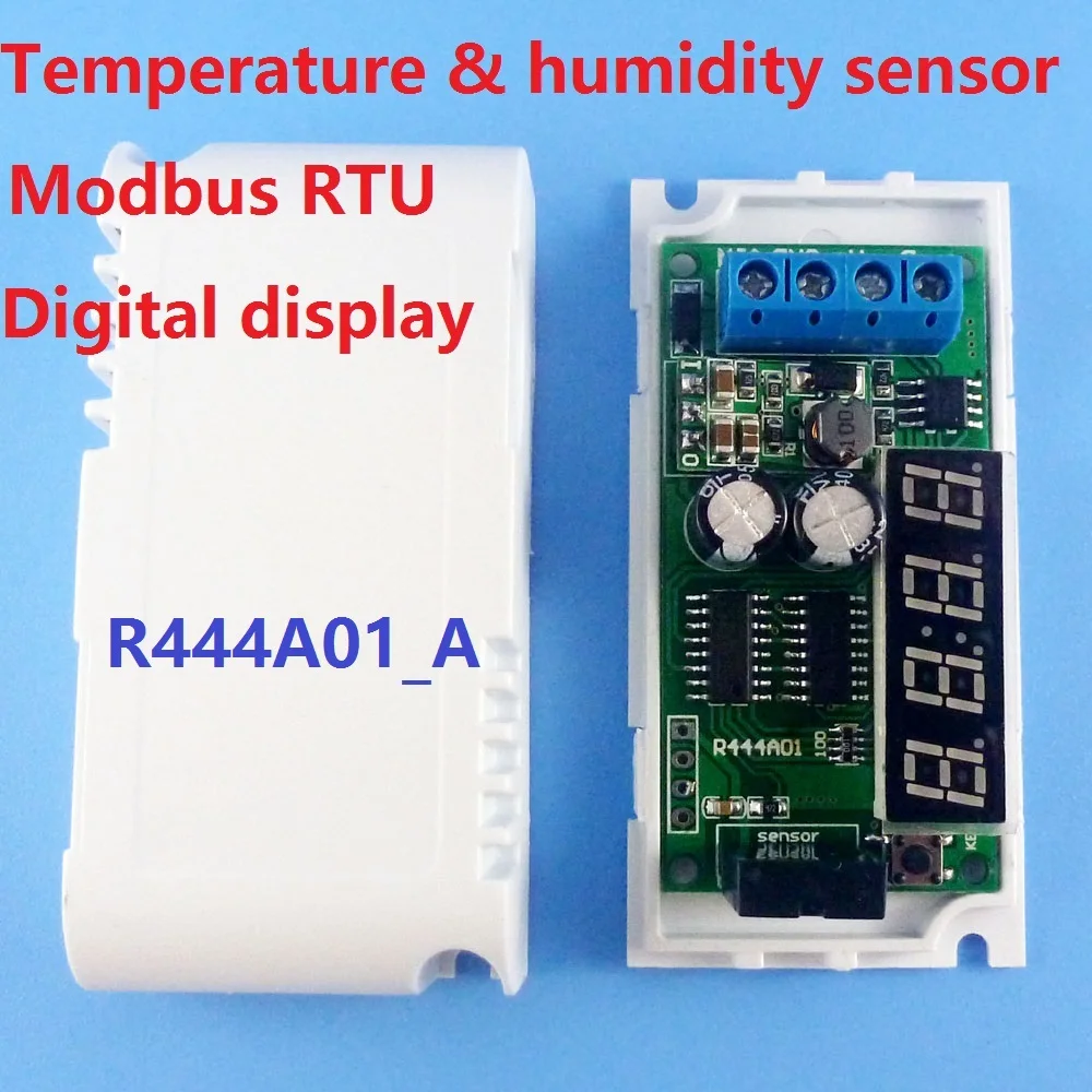 Модуль AM2320 с цифровым дисплеем 5 В 12 24 постоянного тока протоколом Modbus RTU RS485