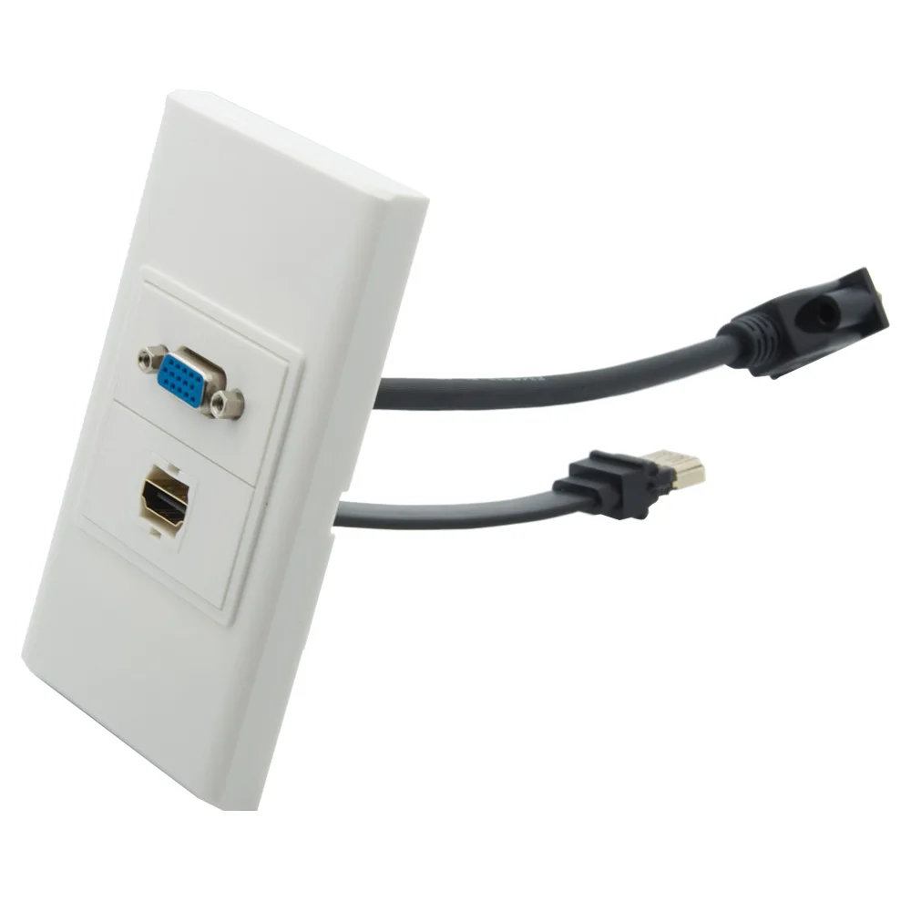 1 комплект без винта VGA HDMI плоский короткий кабель Тип Мама-мама настенная