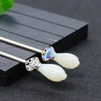 Thai Silver Magnolia Hair Stick Vintage Chinese Style Silver Hairpin Flower Hair Pin Jewelry Wedding Hair Accessories WIGO1284