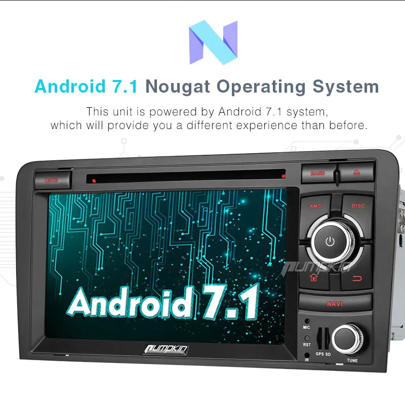 Тыква 2 Din 7 &quotAndroid 1 Автомобильный мультимедийный DVD плеер GPS навигация