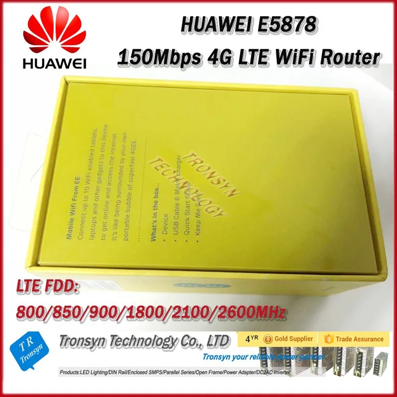

Wholesale Original Unlock LTE FDD 150Mbps HUAWEI Portable 4G wireless Router E5878 And 4G LTE Mobile Hotspot