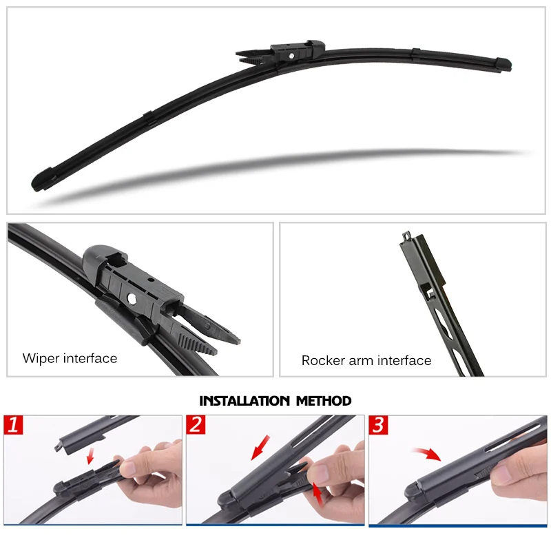 KAWOO For Volkswagen Crafter Car Rubber Wipers Blades Fit Pinch Tab Arm 2006 2007 2008 2009 2010 2011 2012 2013 2014 2015 2016 | Автомобили