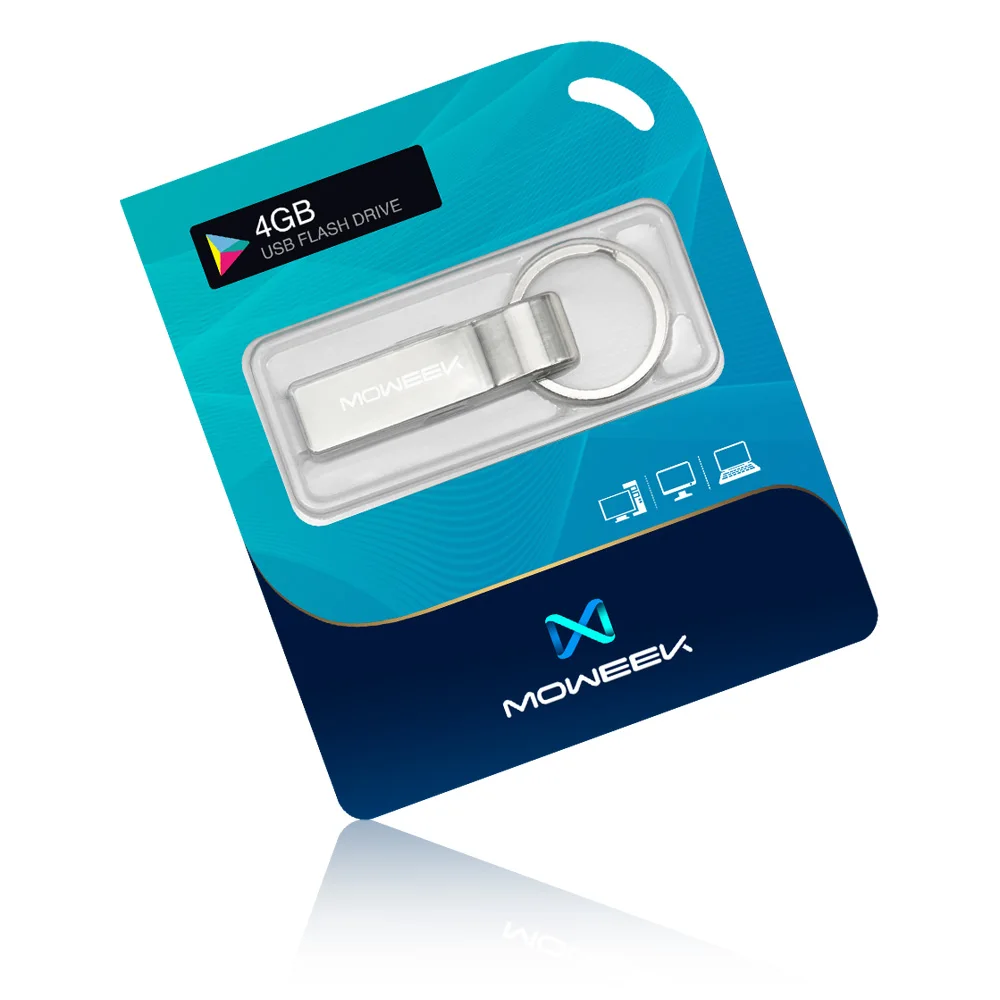 Moweek Водонепроницаемый USB Flash Drive 64 ГБ металлическая ручка привода реальная