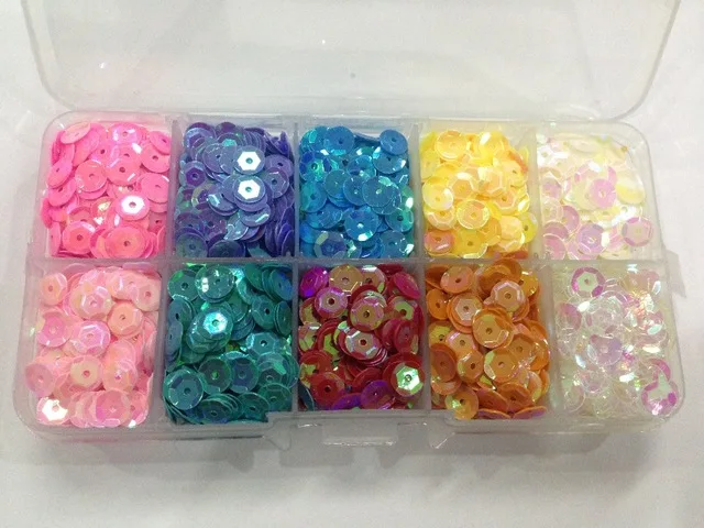 6 мм микс AB покрытие цвета свободная чашка блестки чешуйки для украшения дома