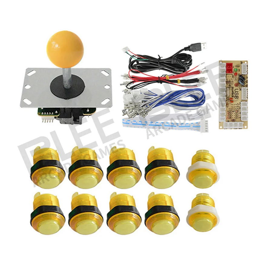 Набор для управления аркадными играми DIY, 2 игрока, джойстик, игровой набор с 20 светодиодный кнопками для аркадных игр, usb-кодировщик, комплект для ПК PS3, Android