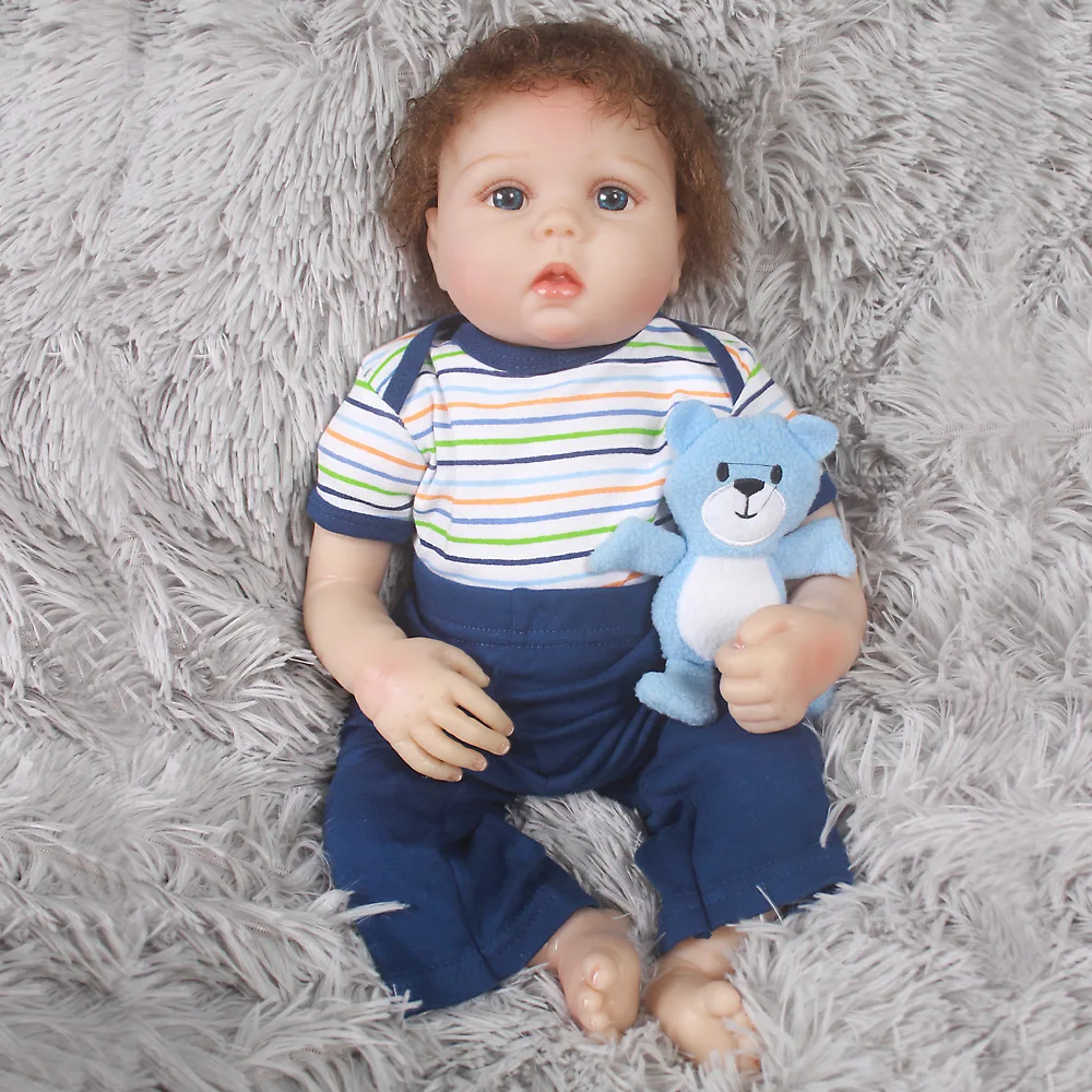 

20inch boy silicone reborn vinyl alive babies realistic dolls kits eyes open lifelike toys for sale kids birthday gift cute baby