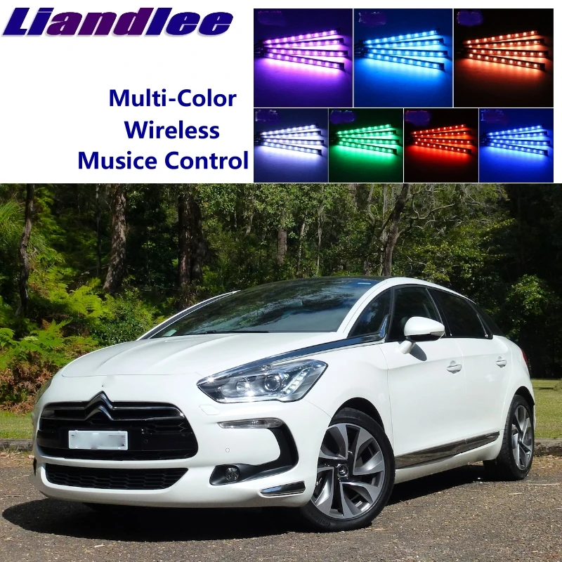 

LiandLee автомобильный светящийся Интерьер пол декоративная атмосфера сиденья акцент окружающий неоновый свет для Citroen DS5 DS 5 LS