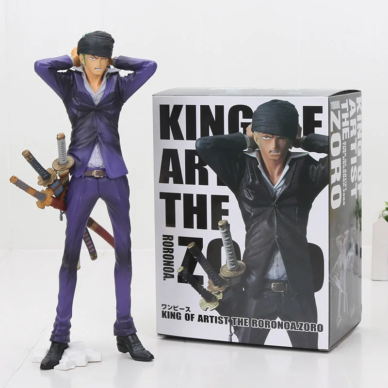 purplezoro box flod 15-25 см аниме одна деталь обезьяна д Луффи туз король художника ророноа Зоро Санджи brinquedos фигурка модель игрушки рождественские подарки - Цвет: purplezoro box flod
