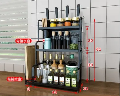 3 Layer L40cm 2 слоя 3 слоя из нержавеющей стали кухонная сушилка над раковиной бытовой держатель для хранения сушилка для посуды Полка Органайзер - Цвет: 3 Layer L40cm
