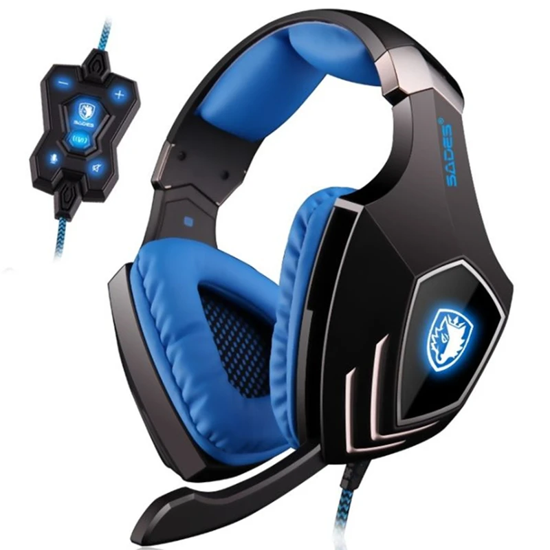 SADES A60 профессии игровая usb гарнитура 7 1 Surround Sound вибрации Функция наушники с
