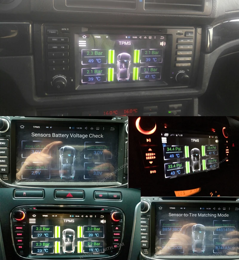 SilverStrong TPMS для Android автомобильный DVD автомобильная система контроля давления в шинах USB датчики давления в шинах Система мониторинга сигнализации 4 шт./комплект