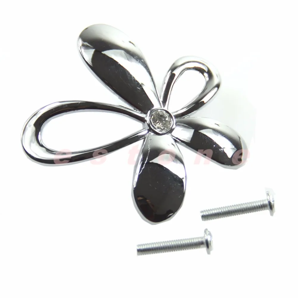 5 шт./лот Цветочная стеклянная дверная ручка ящик шкаф кухонный L15|Ручки шкафа| |