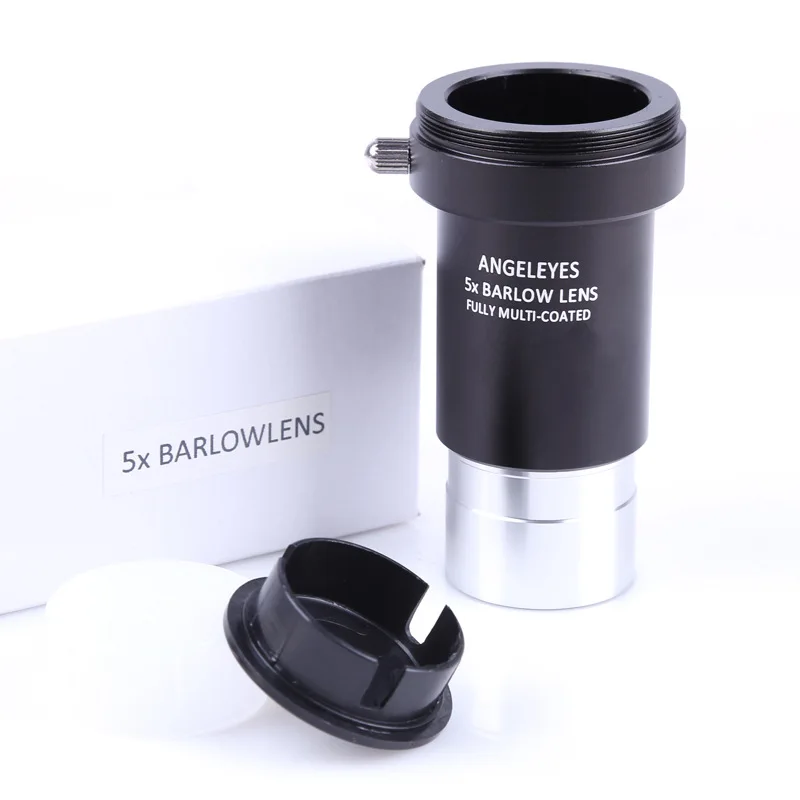 5x barlow lens 1,2" 5X линза Барлоу полностью Металлическая HD 3 элемента с резьбой M42 для астрономического телескопа 31,7 мм Монокуляры аксессуары для окуляра - Цвет: 5x barlow lens