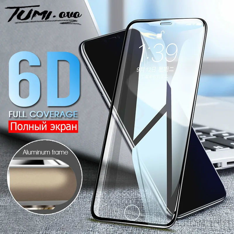 Роскошное Защитное стекло для iphone 6, 6 S, 7, 8 Plus, X, стекло для iphone 7, 6, 8, X, X, R, XS Max, защита экрана iphone 8, люминевый сплав, XR