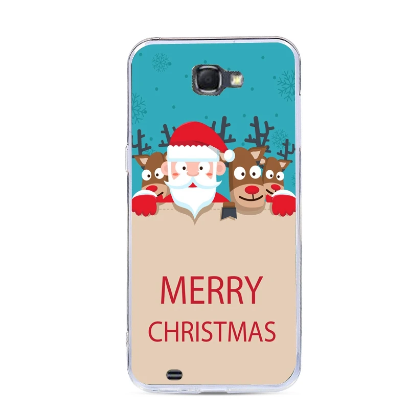 Painted Case For Samsung Galaxy Note 2 II N7100 Cover N7105 Note2 NoteII 7100 Phone Bags Merry Christmas Cases |