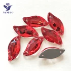 YANRUO 3254 г., стразы с алмазными листьями, все размеры, Стразы для шитья, Пришивные стеклянные кристаллы для одежды