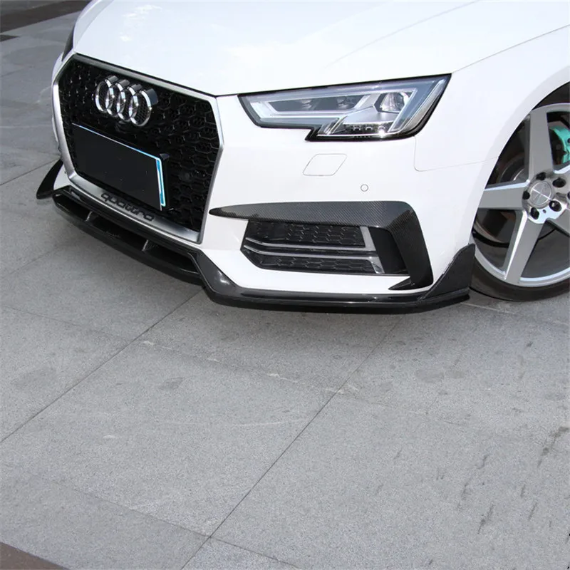 Углеродное волокно передняя решетка спойлер для Audi A4 Sline S4 B9 высокое качество бампер диффузор авто аксессуары